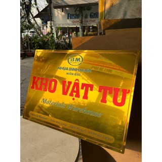 BẢNG, BIỂN CÔNG TY, Alcorest Vàng Gương in UV nội dung, ngoài trời