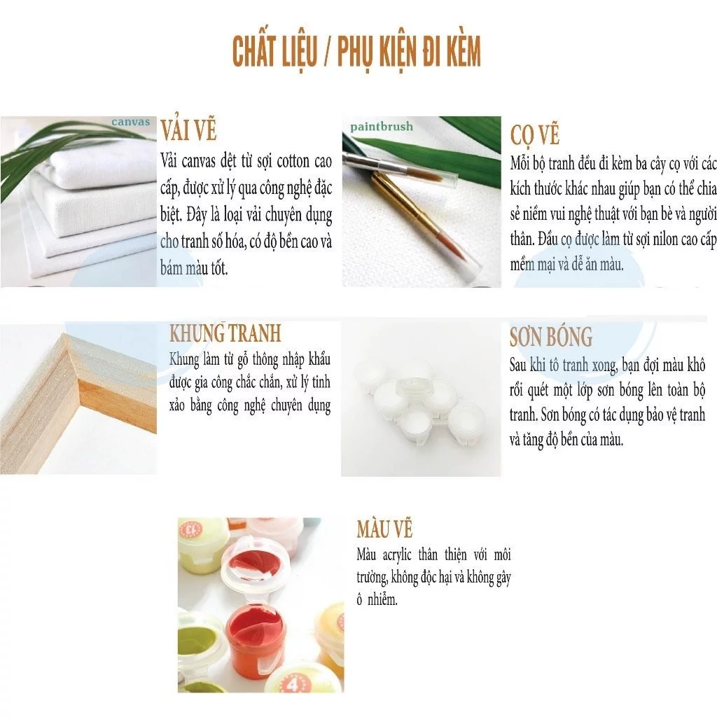 (XẢ KHO) Tranh Số Hóa , tranh sơn dầu 30*40cm CÓ KHUNG VÀ DỤNG CỤ VẼ - Tranh số hóa phong cảnh