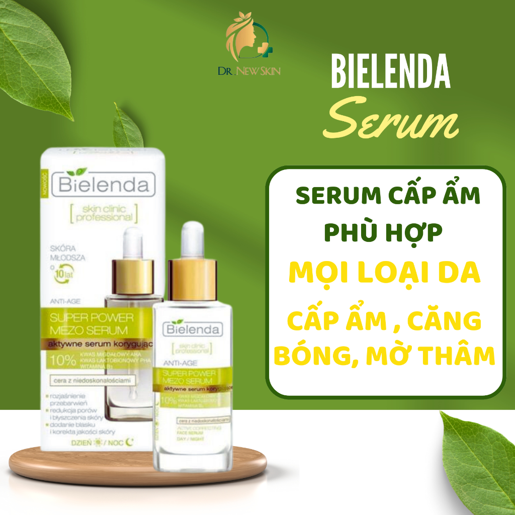 Serum Cấp Ẩm Bielenda Xanh Lá Cấp Nước Dưỡng Ẩm Căng Bóng Mờ Thâm Super ...