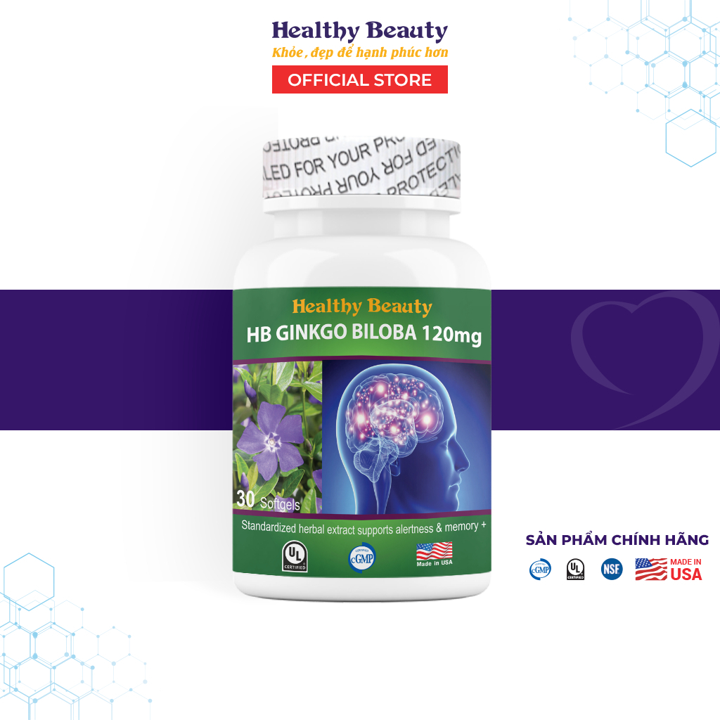 Ảnh Viên uống HB Gingko Biloba 30 viên - 60 viên 1
