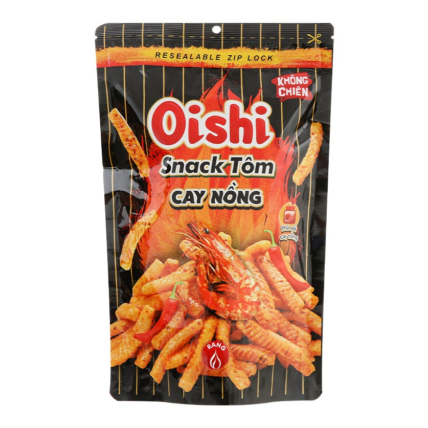 Snack Oishi tôm vị cay nồng gói 70g | Shopee Việt Nam