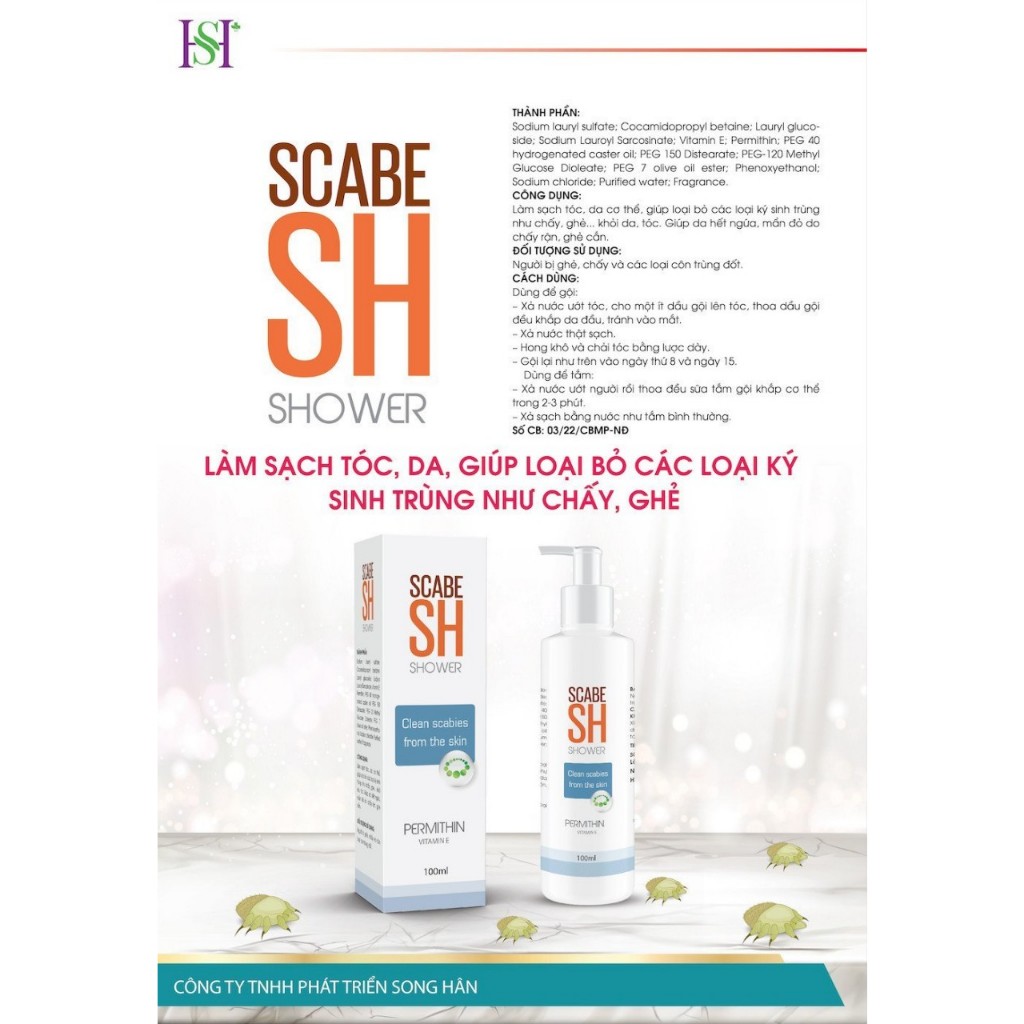 Dung Dịch Xịt Scabe SH - Spray - Xịt Ghẻ, Chấy, Kí Sinh Trùng, Côn ...