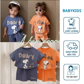 [GIÁ SỐC] COMBO  5 bộ cộc tay cho bé trai bé gái in hình con chó hoạt hình ngộ nghĩnh màu ngẫu nhiên - BABYKIDS