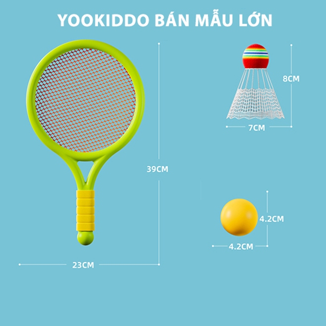 Bộ Vợt Cầu Lông Kiêm Vợt Tennis Kèm 1 Bóng 1 Cầu - Đồ Chơi Ngoài Trời Cho Trẻ Em Thúc Đẩy Khả Năng Vận Động Cho Các Bé