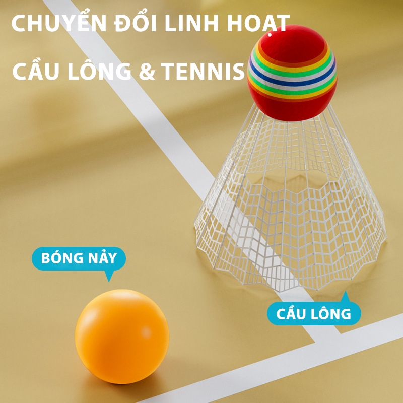 Bộ Vợt Cầu Lông Kiêm Vợt Tennis Kèm 1 Bóng 1 Cầu - Đồ Chơi Ngoài Trời Cho Trẻ Em Thúc Đẩy Khả Năng Vận Động Cho Các Bé