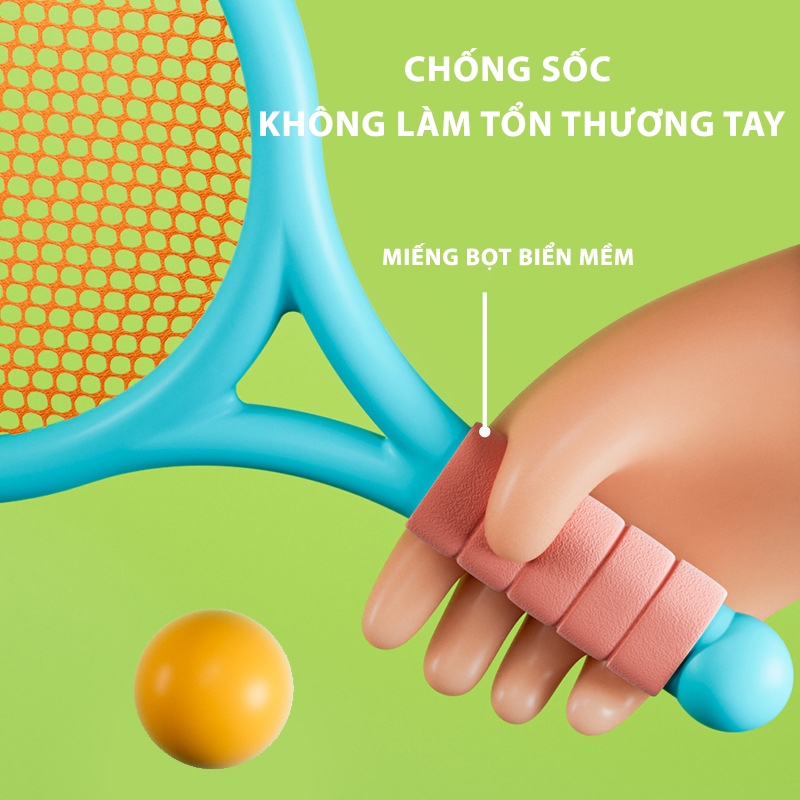 Bộ Vợt Cầu Lông Kiêm Vợt Tennis Kèm 1 Bóng 1 Cầu - Đồ Chơi Ngoài Trời Cho Trẻ Em Thúc Đẩy Khả Năng Vận Động Cho Các Bé