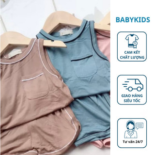 [GIÁ SỐC] COMBO 3 bộ thun ba lỗ túi sát nách cho béchất liệu cotton thoáng mát màu ngẫu nhiên - BABYKIDS