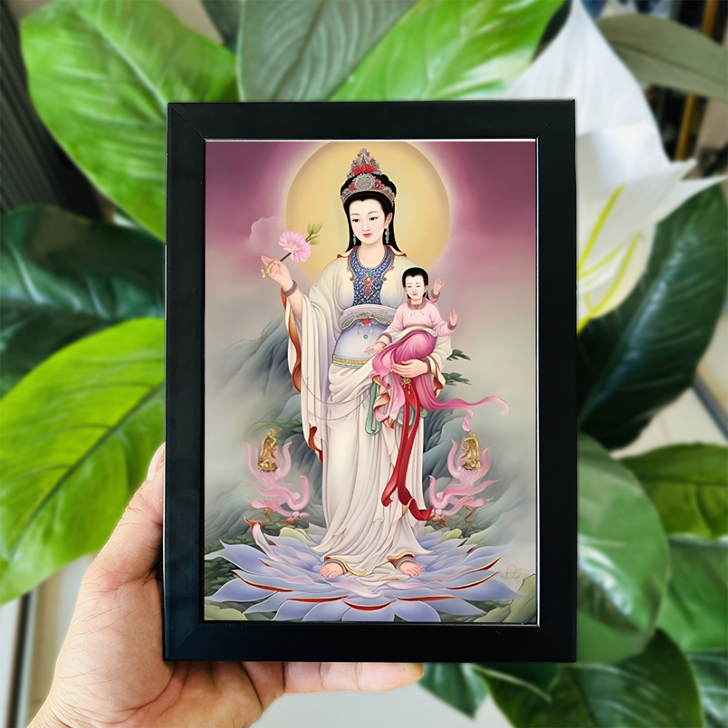 Tranh Ảnh Để Bàn Quan Thế Âm Bồ Tát, Phật Thích Ca, Địa Tạng Vương,... Nhiều Mẫu và Nhiều Kích Thước (Có Thể Treo)
