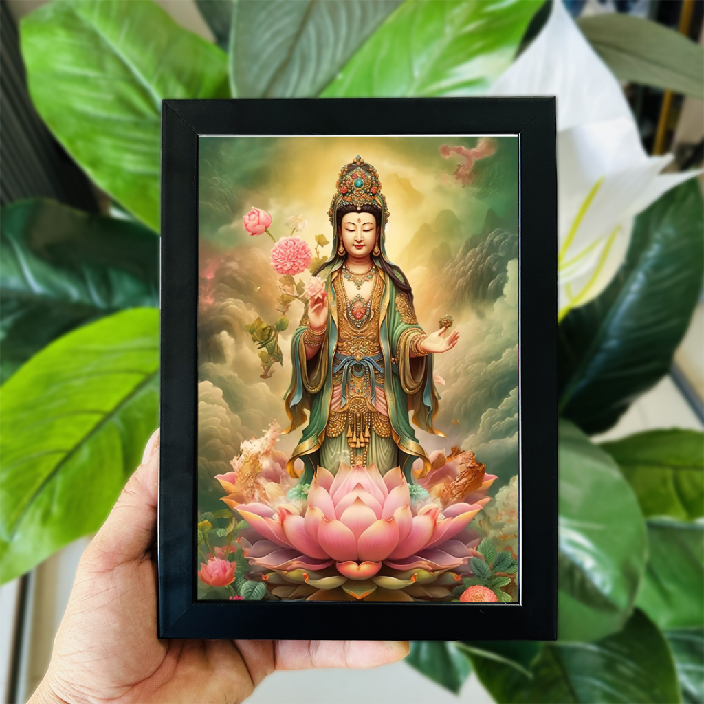 Tranh Ảnh Để Bàn Quan Thế Âm Bồ Tát, Phật Thích Ca, Địa Tạng Vương,... Nhiều Mẫu và Nhiều Kích Thước (Có Thể Treo)