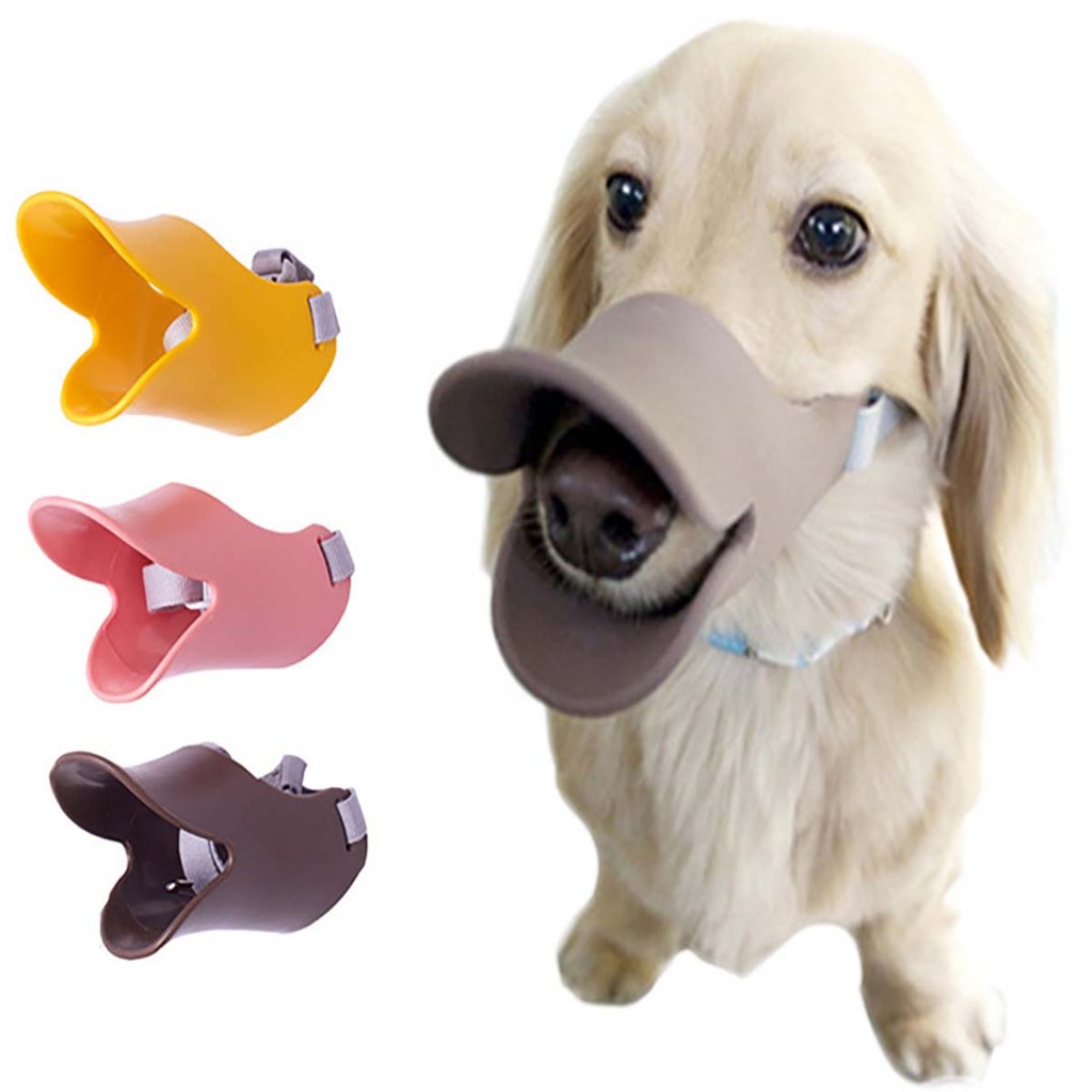 Rọ Mõm Mỏ Vịt Cho Chó Con Lớn Nhỏ Mèo Pitbull Pug Poodle Becgie Ngắn Silicon Nghiệp Vụ 15 Đến 20kg Chống Sủa Cắn Liếm