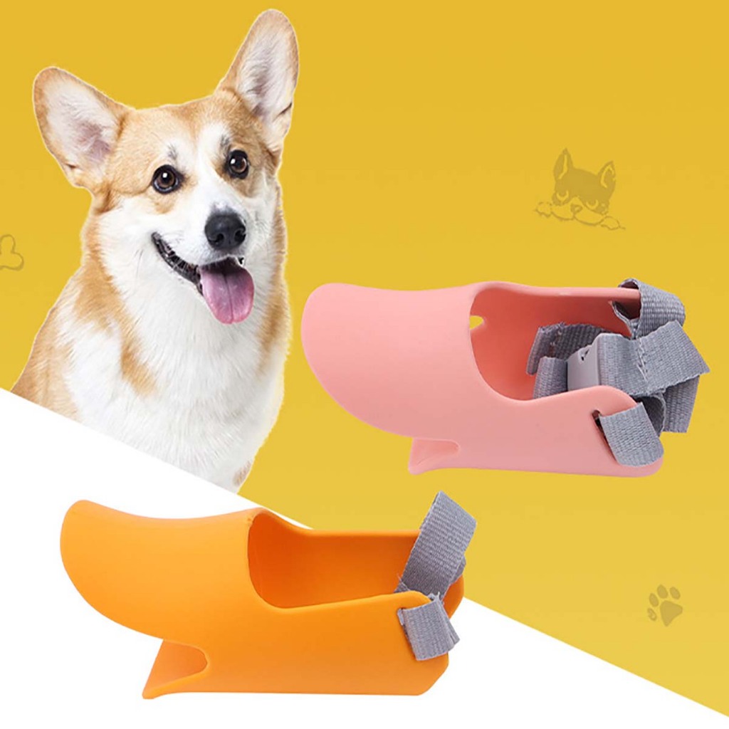 Rọ Mõm Mỏ Vịt Cho Chó Con Lớn Nhỏ Mèo Pitbull Pug Poodle Becgie Ngắn Silicon Nghiệp Vụ 15 Đến 20kg Chống Sủa Cắn Liếm
