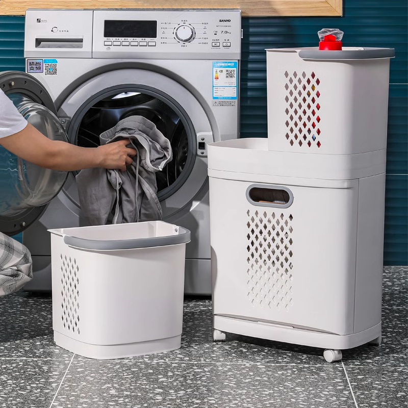 Giỏ đựng quần áo 3 trong 1 X-8528. Giỏ đựng quần áo bẩn có thể tách rời, có bánh xe di chuyển | BigBuy360 - bigbuy360.vn