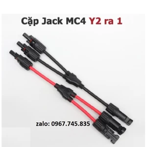 Đầu nối MC4 chữ Y vào 2 ra 1 | vật liệu cách nhiệt PPO | chống nước IP67 | điện áp 1500VDC