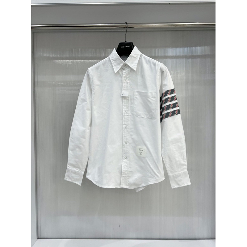 ⚡️[Hight Quality] Áo Sơ Mi Thom Br - Check 4 Vạch Xám Kẻ Màu Was Rách Sang Trọng - TB Loại 1 Vải Oxford Nam Nữ