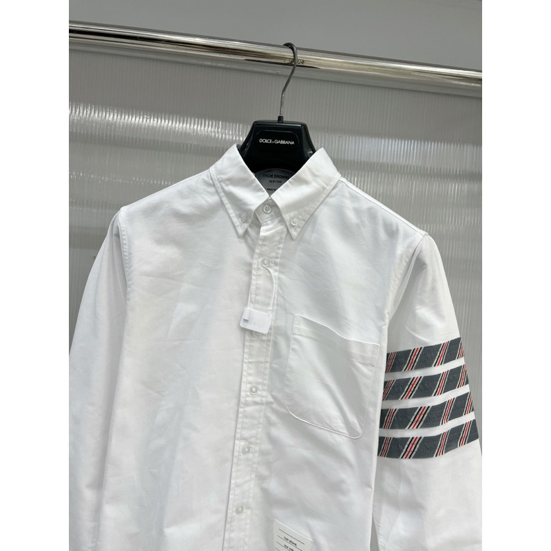 ⚡️[Hight Quality] Áo Sơ Mi Thom Br - Check 4 Vạch Xám Kẻ Màu Was Rách Sang Trọng - TB Loại 1 Vải Oxford Nam Nữ
