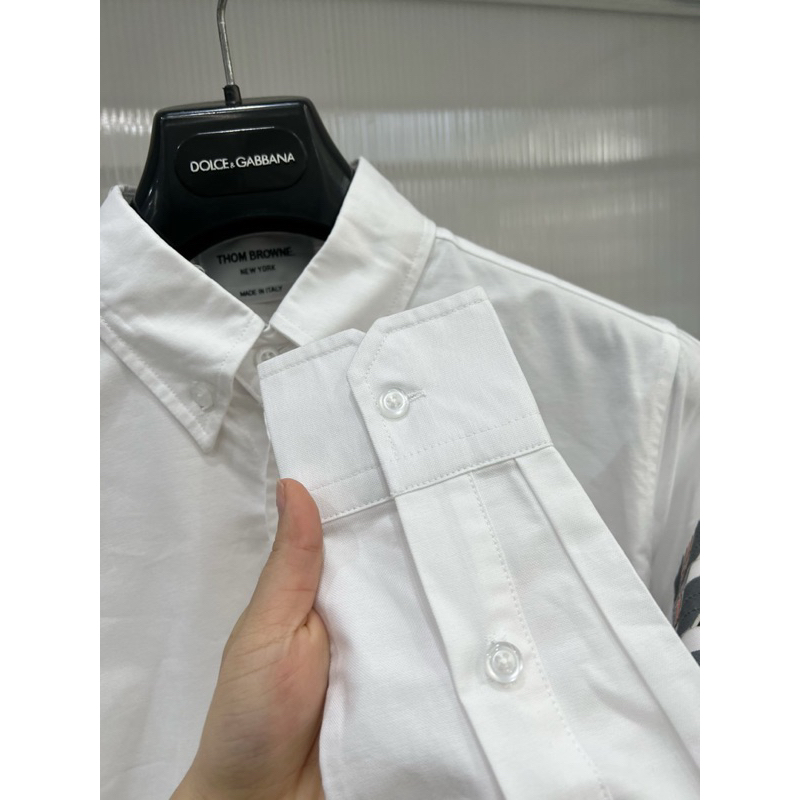 ⚡️[Hight Quality] Áo Sơ Mi Thom Br - Check 4 Vạch Xám Kẻ Màu Was Rách Sang Trọng - TB Loại 1 Vải Oxford Nam Nữ