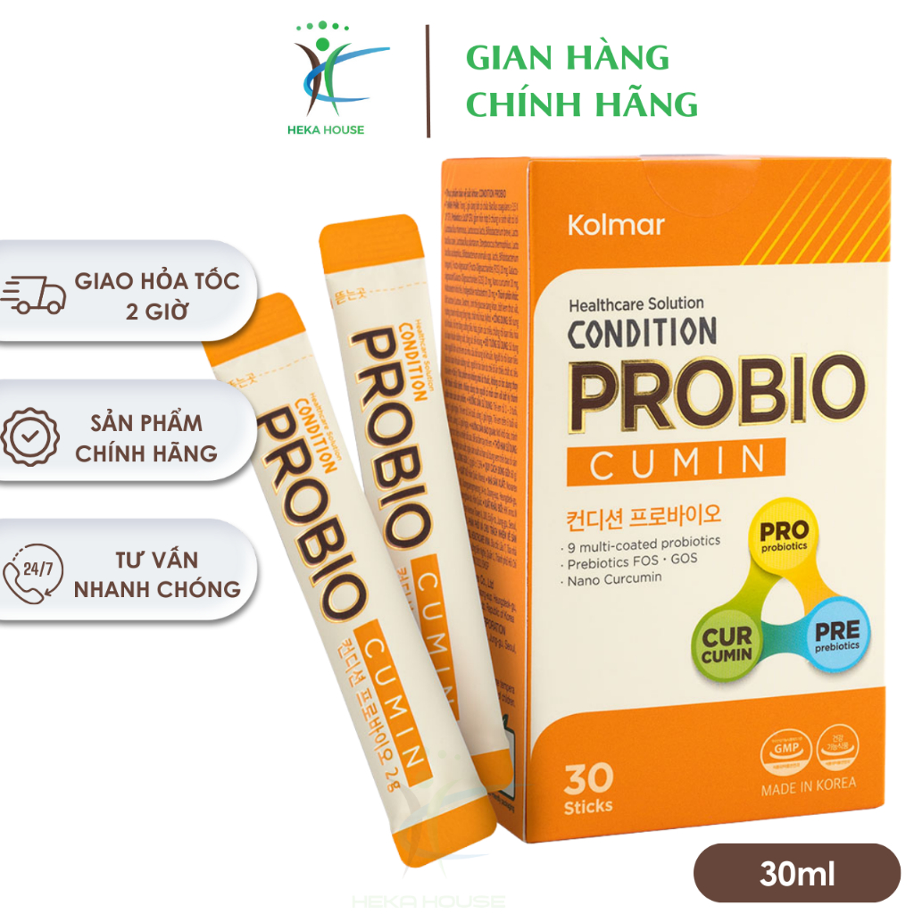 Men Vi Sinh CONDITION PROBIO Hàn Quốc Nghệ Nano Hộp 30 gói - Men Tiêu ...