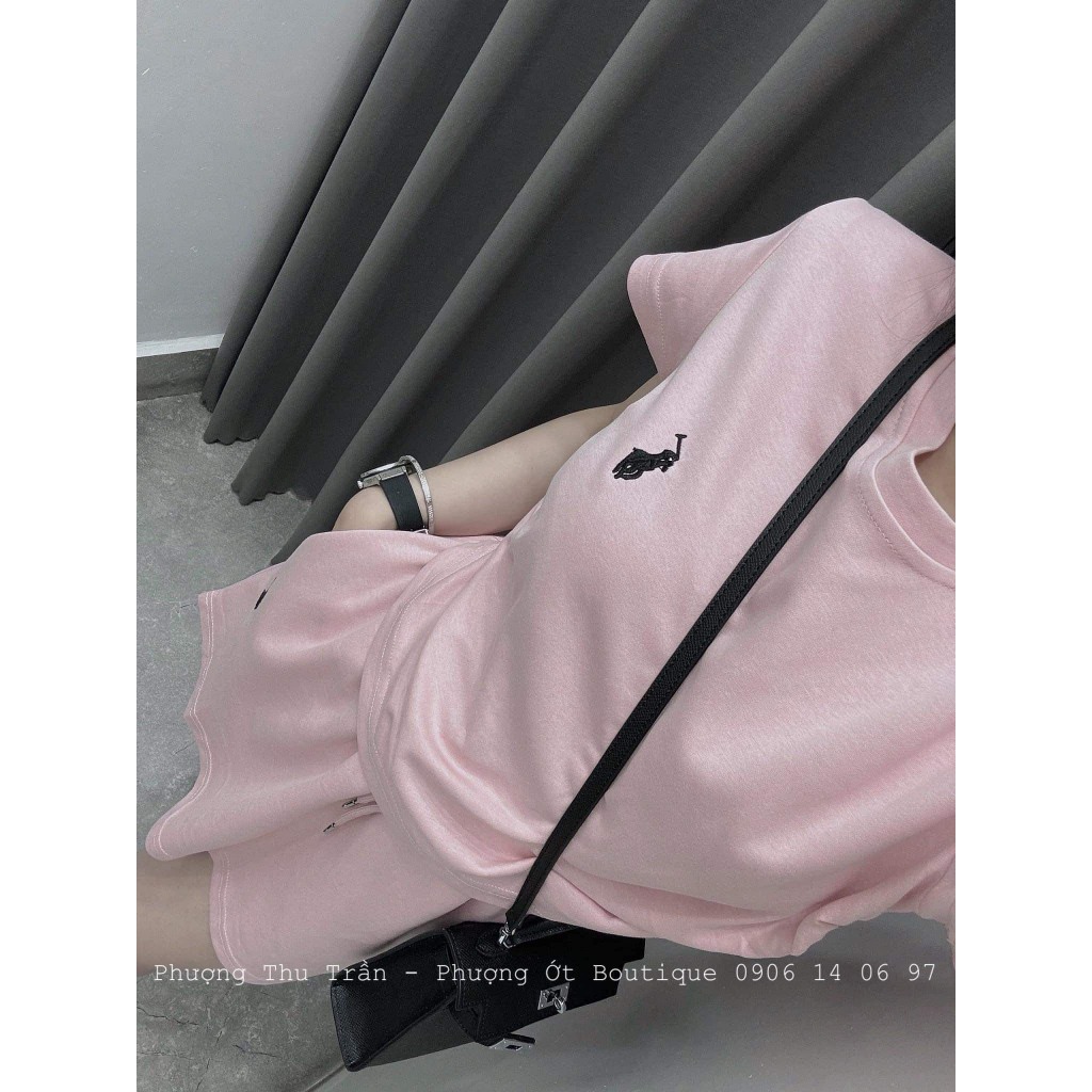 Set áo cộc tay cổ tròn kèm chân váy cạp chun dáng chữ A, Set bộ nữ tay cộc phối chân váy dáng ngắn thể thao năng động