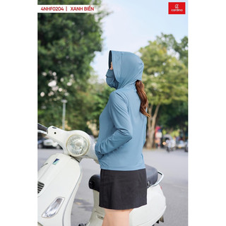 (Sẵn)4NHF02 Áo chống nắng nữ CARDINA 2 lớp gấu suông mũ liền với công nghệ cool max chống tia UV ti cực tím đến hiệu quả