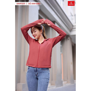 (Sẵn)4NHF02 Áo chống nắng nữ CARDINA 2 lớp gấu suông mũ liền với công nghệ cool max chống tia UV ti cực tím đến hiệu quả