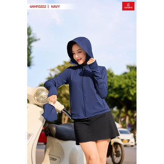 (Sẵn)4NHF02 Áo chống nắng nữ CARDINA 2 lớp gấu suông mũ liền với công nghệ cool max chống tia UV ti cực tím đến hiệu quả