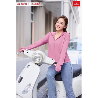 (Sẵn)4NHF02 Áo chống nắng nữ CARDINA 2 lớp gấu suông mũ liền với công nghệ cool max chống tia UV ti cực tím đến hiệu quả