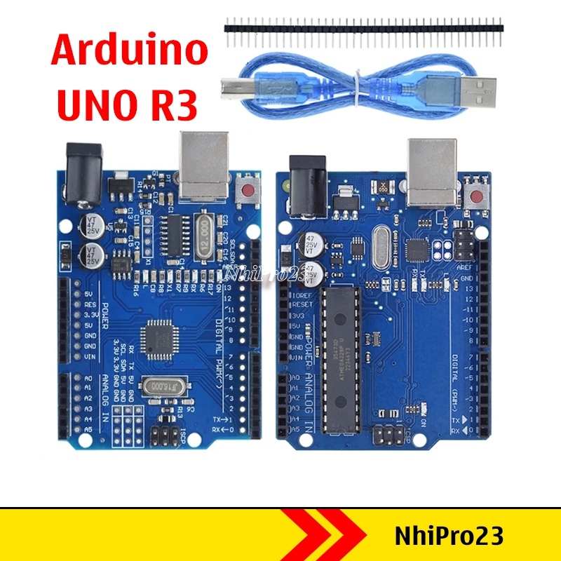 Mạch Arduino Uno R3 ATMEGA328P CH340 / ATEGA16U2 Có Kèm Cáp Nạp Dữ Liệu ...
