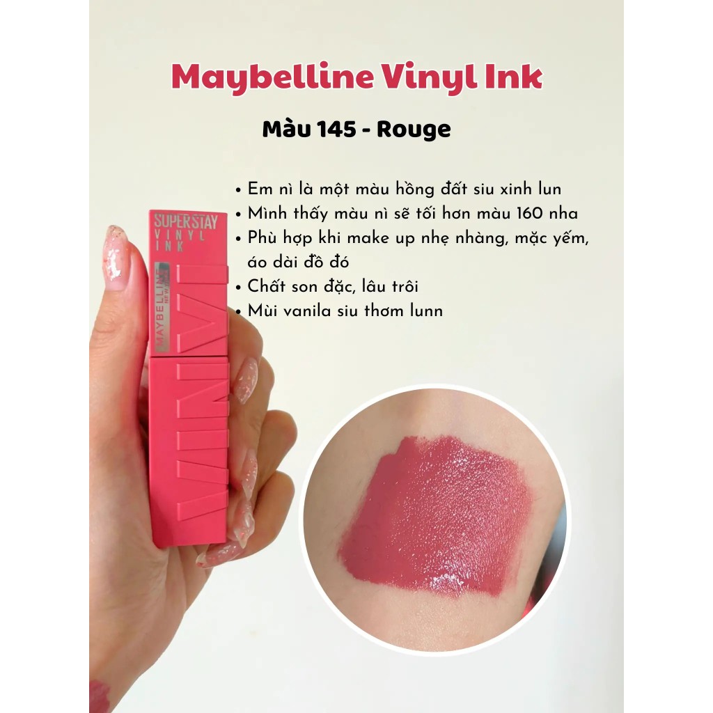 Son Bóng Bền Màu Nhẹ Môi Superstay Vinyl Ink Maybelline New York 4.2ml