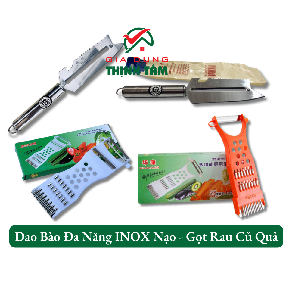 [THỊNH TÂM] Dao Bào Đa Năng INOX Nạo - gọt Rau Củ Quả | Shopee Việt Nam