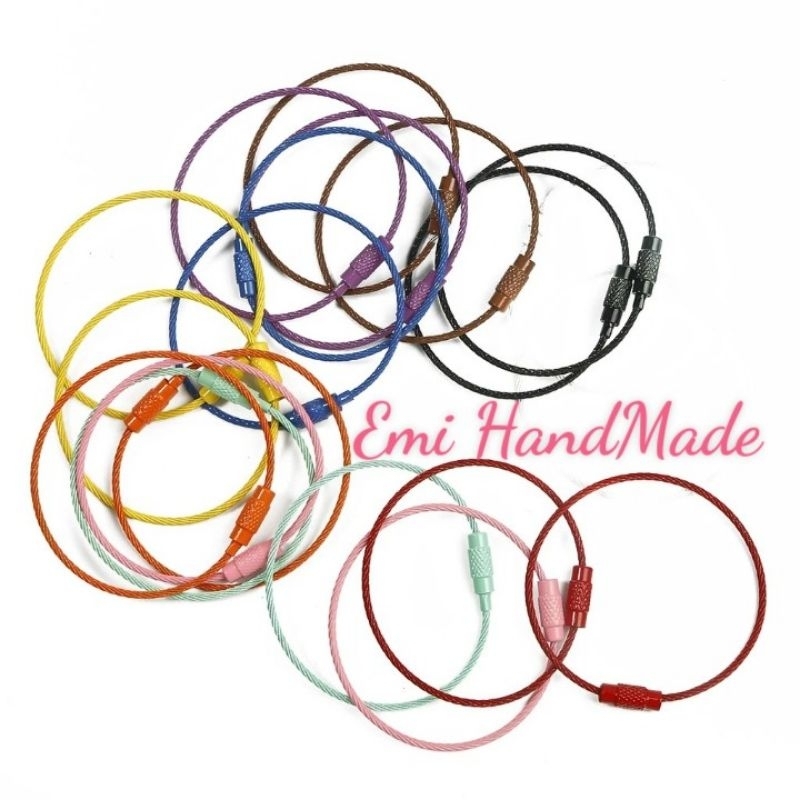 Móc khoá vòng thép set 10 chiếc - khoen móc handmade treo thú bông