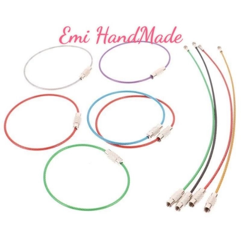Móc khoá vòng thép set 10 chiếc - khoen móc handmade treo thú bông
