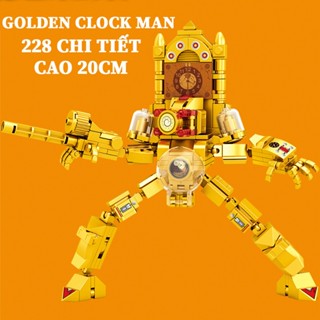 Đồ chơi lắp ráp lego Skibidi Toilet Golden Clock Man 228 chi tiết, Bộ ...