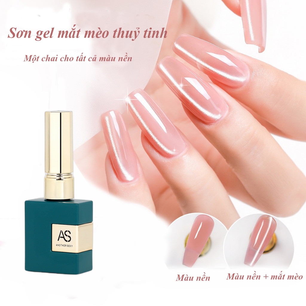 Sơn gel AS mắt mèo thuỷ tinh JSM-E siêu tiết kiệm, 1 chai dùng được cho tất cả các màu nền.