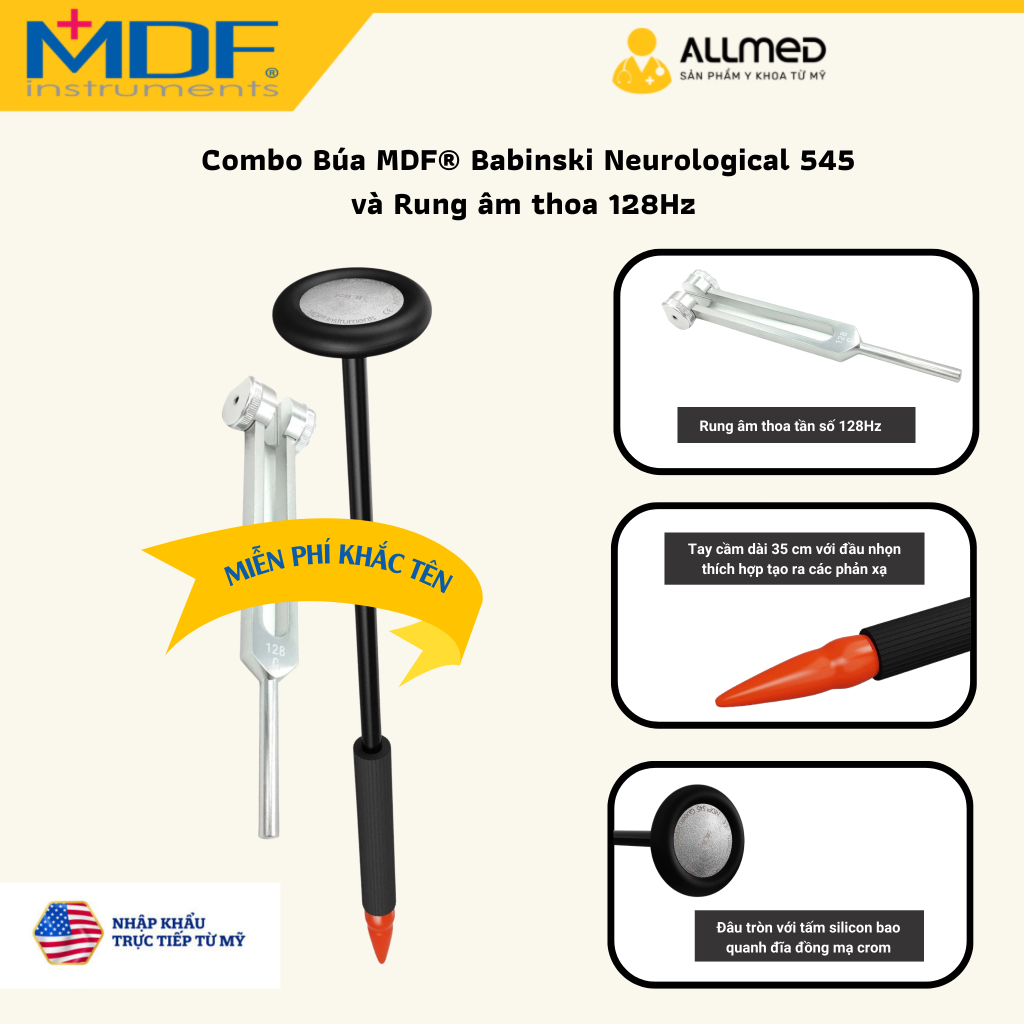 Combo Búa MDF® Babinski Neurological 545 và Rung âm thoa 128Hz | Shopee ...