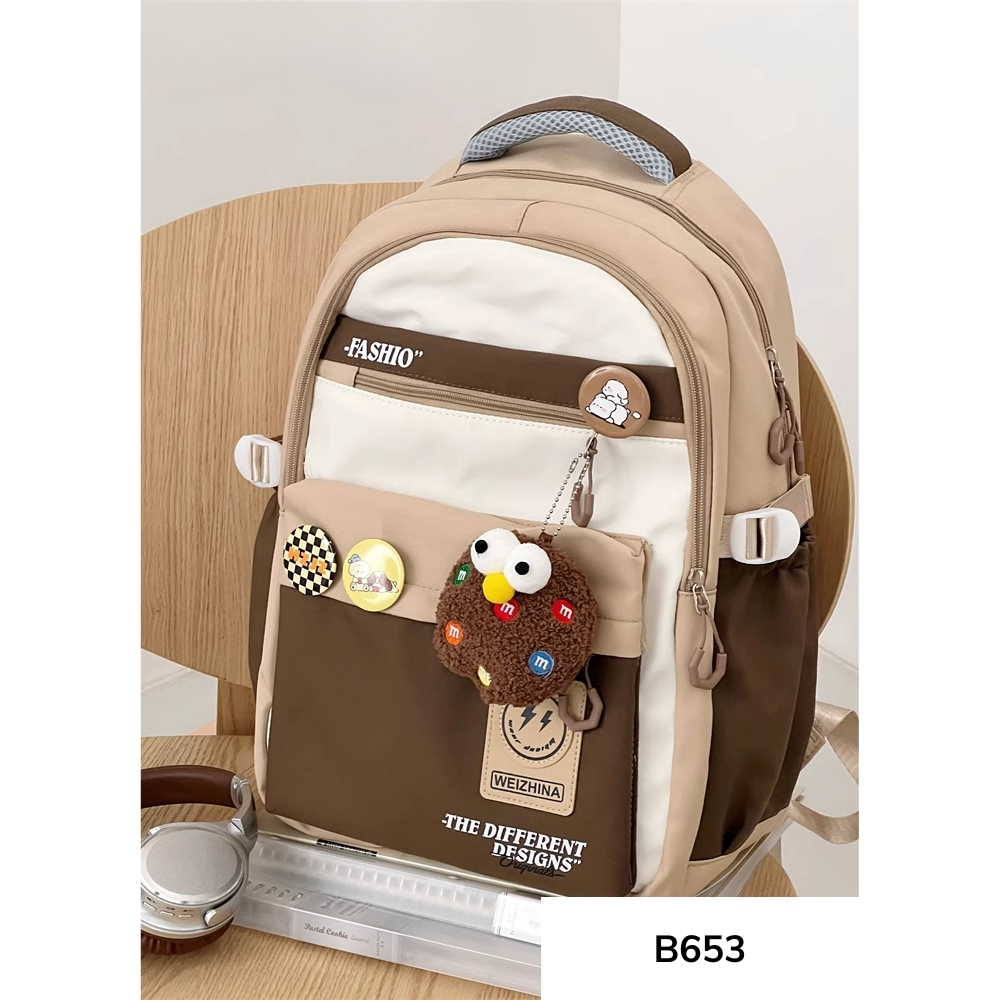 Balo đi học nam nữ cá tính phong cách unisex dành cho nam, nữ WEIZHINA B653