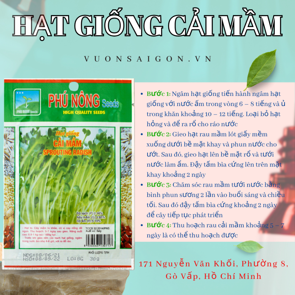 Hạt giống cải mầm Phú Nông 4