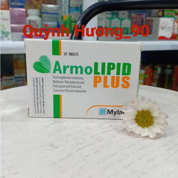 Viên uống ARMOLIPID PLUS hộp 20 viên giúp giảm mỡ máu,hạ cholesterol máu