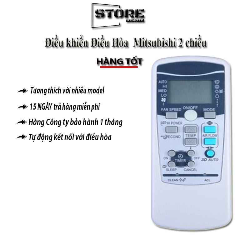 Điều Khiển Điều Hòa Máy Lạnh Mitsubishi Inverter Heavy 3D-RLA502A001 ...