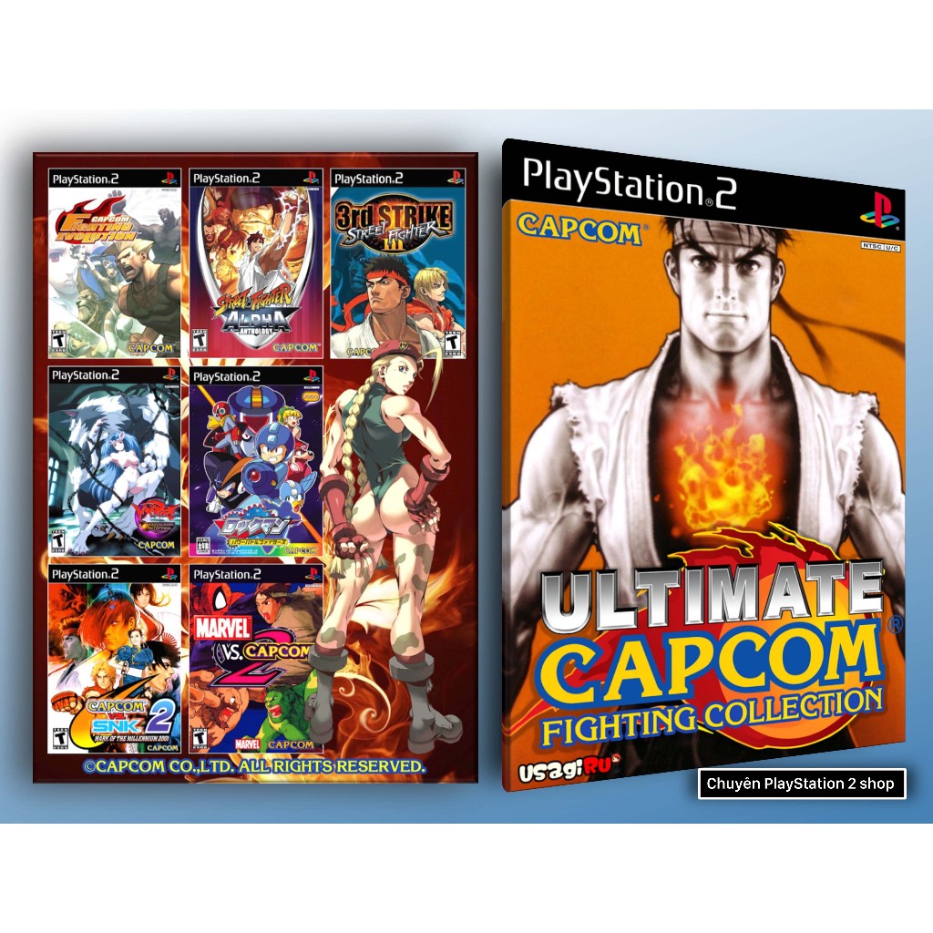 Đĩa game PS2, ULTIMATE CAPCOM FIGHTING COLLECTION (đối kháng) cho máy ...