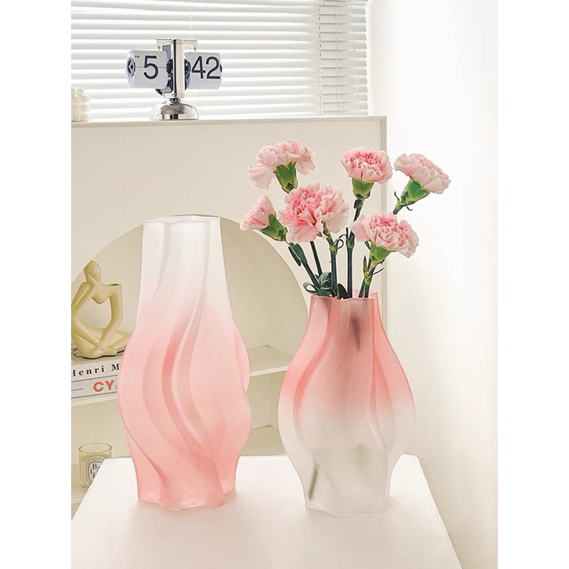 Bình hoa thủy tinh lượn sóng decor trang trí phòng khách