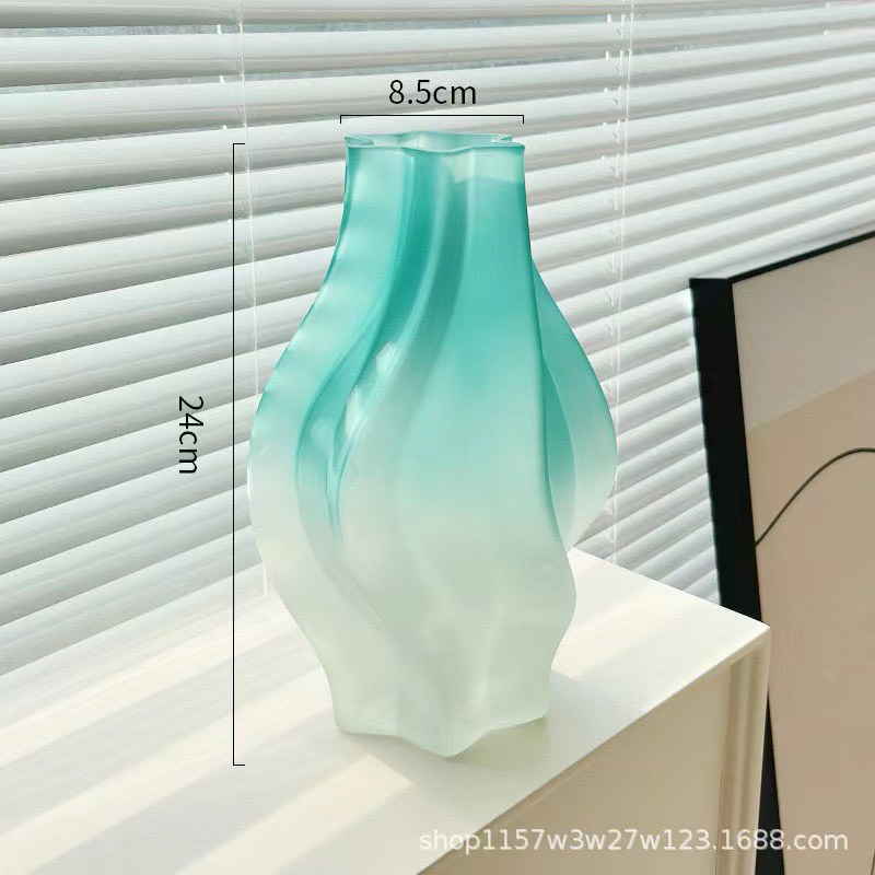 Bình hoa thủy tinh lượn sóng decor trang trí phòng khách