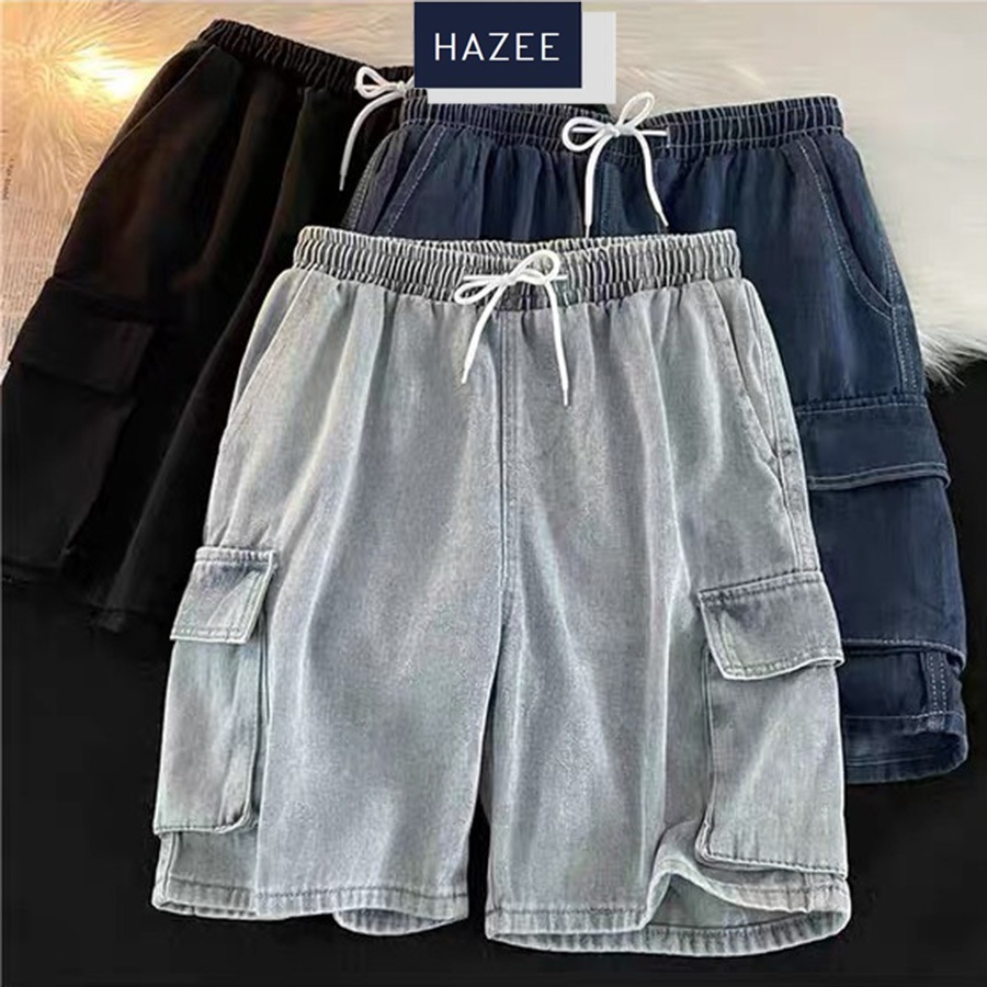 Quần Túi hộp co dãn 4 chiều HAZEE, Quần Sooc bò thời trang Cao cấp