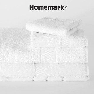 Bộ 4 Khăn Tắm Khách Sạn Cao Cấp Homemark, 100% Cotton Màu Trắng, Dày Dặn, Mềm Mại, Thấm Hút Tốt