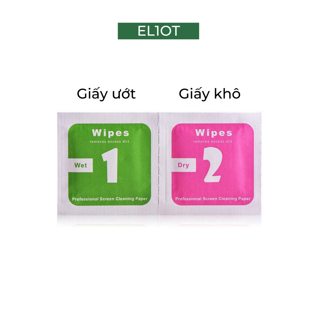 Khăn lau kính ướt khô ELIOT EYEWEAR vệ sinh mắt kính và các sản phẩm bề mặt kính