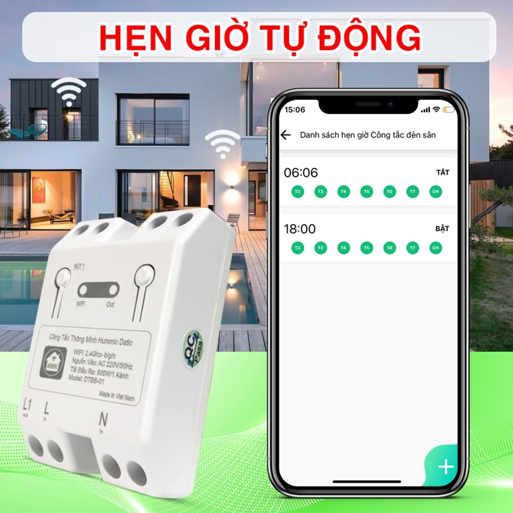 công Tắc wifi datic hunonic datic basic Việt Nam bảo hành 6 tháng,01 ...