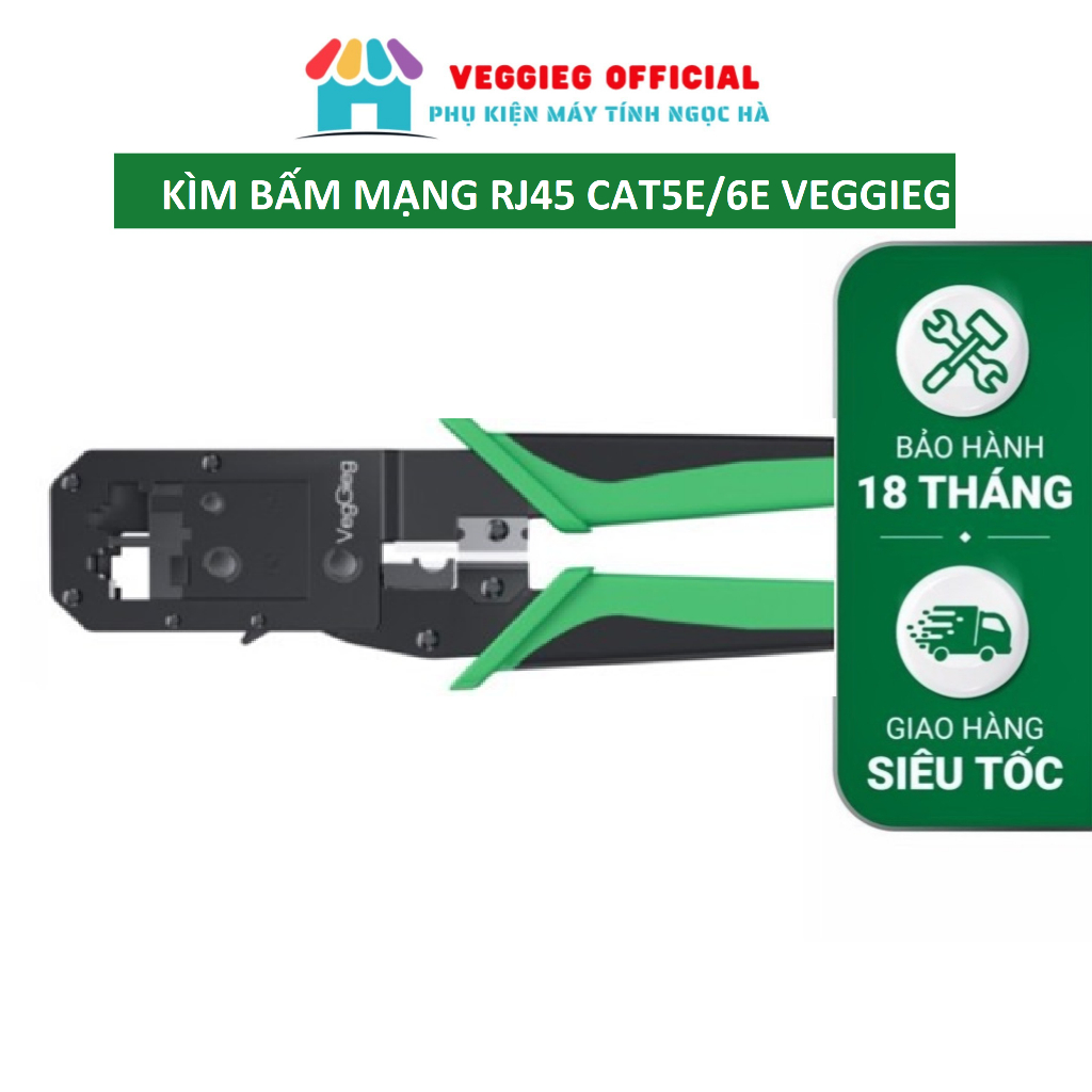 [VE103] Kìm bấm mạng CAT5/6E RJ45 cao cấp , màu xanh đen, bảo hành 18 ...