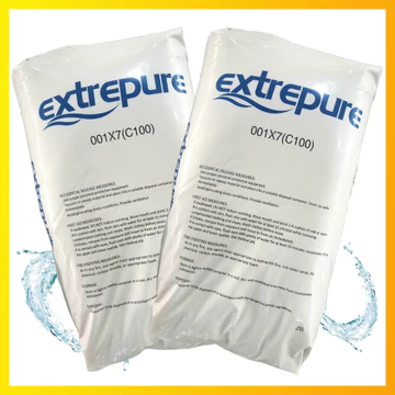 25 Lít Hạt Nhựa Cation C100 Extrepure – Hạt Trao Đổi ion Làm Mềm Nước, Xử Lý Nước Nhiễm Canxi, Đá Vôi