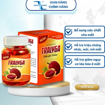 Viên uống Traly Ga bổ sung chất cho mắt, hỗ trợ giảm nhức mắt, mỏi mắt, mờ mắt, Dược Phẩm Trang Ly Pharma