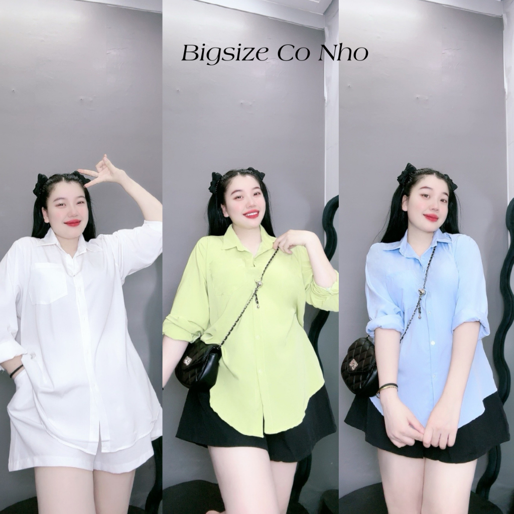 Set Đồ Bigsize Nữ Phối Áo Sơ Mi Lụa Phối Quần Vải Tây Phom Dáng Năng Động Trẻ Trung SET904
