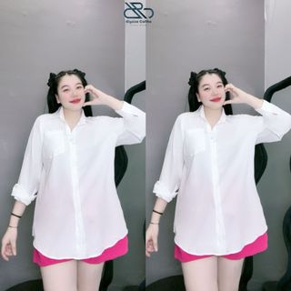 Set đồ nữ bigsize cô nhỏ áo sơ mi tay dài lụa hàn cao cấp mix quần vải tây, from dáng ulzang SET904